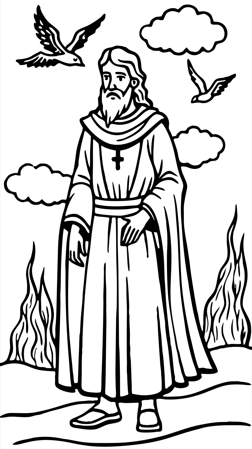 coloring page of elijah